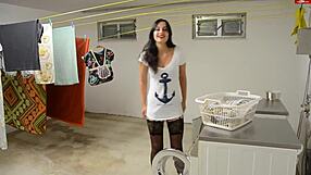 German Girl Wearing Nylon Stockings