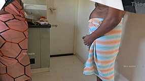 Tamil House Owner Jerks Dick in Front of Maid Sasikala in Kitchen