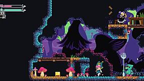 Hey, this hot monster girl femdom drains his balls in the game!