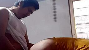 Naughty lover enjoys casual sex in the kitchen