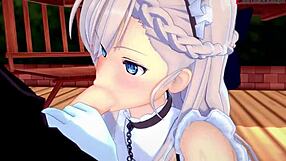 belfast invites me to lunch, her sheer dress revealing everything in pov azurlane full movie on fantasyking3.