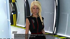 blonde virgin caught with step sister in space