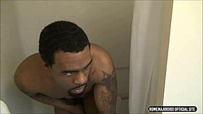 Envy star teases in the bathroom before draining rome major's big cock