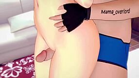 gwen stacy hentai after shower squeezes cock between legs adult version