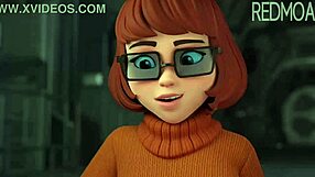 Velma from Scooby-Doo in Wild 3D Cartoon Hentai by Redmoa, Oh My!