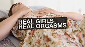 Slim Blonde Alice With Hairy Quim Masturbating To Orgasm In High Definition