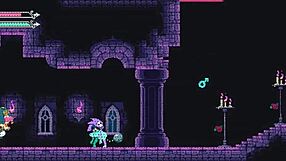 Hey, this hot monster girl femdom drains his balls in the game!