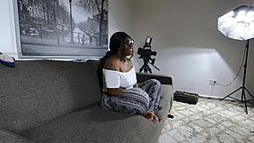 ebony chloe leone takes anal fucking in black casting interview