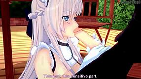 belfast invites me to lunch, her sheer dress revealing everything in pov azurlane full movie on fantasyking3.