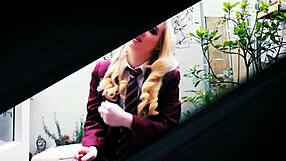 Cute emo goth receives oral pleasure from old European man