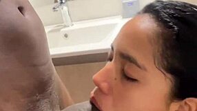 i give him a delicious blowjob while he gets ready to work -amateur couple- nysdel