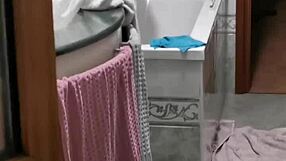 i can't stop filming donna showering through the open window, she's so sexy on that hidden cam.