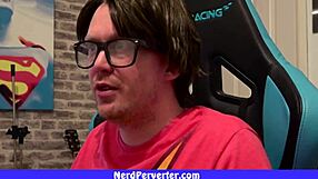 geek with glasses demands two plump girls for homemade reality threesome