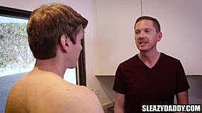 strict stepdad pounds stepson hard with his massive cock