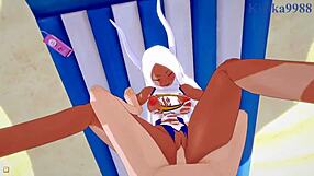 I Intensely Fuck Himiko Toga And Mirko In POV Hentai With Big Tits Creampie.