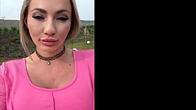 Big Milkers Hidden Under Tiny Top On Mature Tattooed Milf