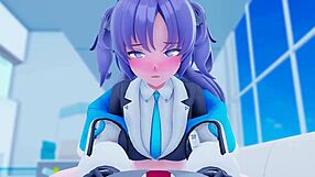 yuuka sneaks away to bang her teacher in secret