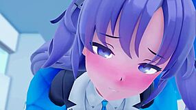 yuuka sneaks away to bang her teacher in secret