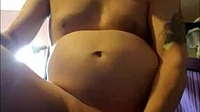 Bisexual male shyly shoots huge cumshot naked