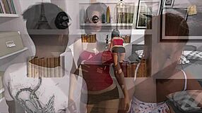 Dans cet anime, gros seins et gros cul s'entremêlent en scène érotique maison