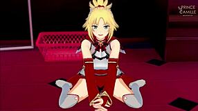 mordred pedragon helps you relax and finish inside - fate apocrypha