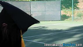 This amateur lesbian is eating pussy so well at the party