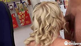 british cougars cindy behr and paige ashley bang the market manager in stockings