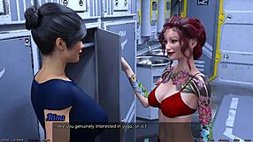 Huge-breasted MILF in 3D animated space game wants to have a conversation