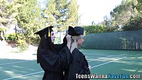 This amateur lesbian is eating pussy so well at the party