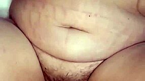 fat bbw masturbates hairy pussy until intense orgasm