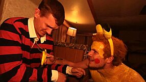 Body paint and big dick in gay taboo video