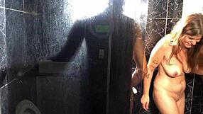 Young Guy Fucks Friend's Aunt in Bathroom