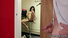 nasty idol swallows facial juice