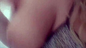 blonde shows off big tits and shaved pussy then gets fucked and cumshot on belly