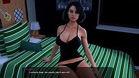 3D cartoon of a mature MILF with big tits and a fat ass