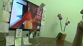 Jessica Tastes Sperm and Fucks Him in Stockings