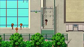 V tej hentai igri me odkrijejo pri vohunjenju bazena z velikimi ritmi in kurci