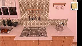 in being a dik, navigate isabella's house with big tits and ass after night out.