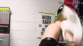 big titty milf moans fucking mall cop's dick