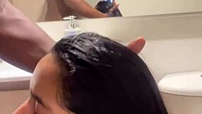 i give him a delicious blowjob while he gets ready to work -amateur couple- nysdel