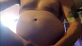 Bisexual male shyly shoots huge cumshot naked