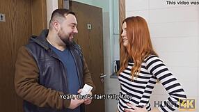 Hey, watch me bang this redhead belle in toilet!