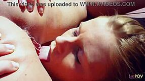 These cute teen lesbians have fun in the pool then fuck hard