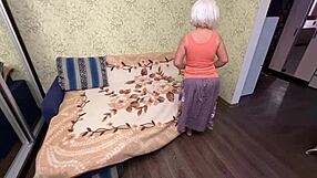 i watched mom set up sofa then took her big ass