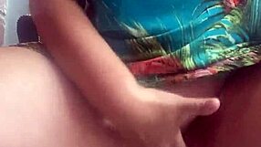 I finger my shaved pussy in public