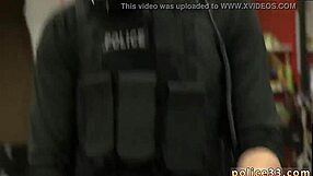 Amateur police officers engage in naked gay sex with boy and grandpa