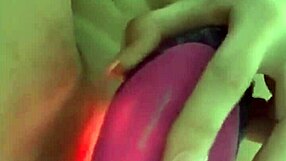 Big tits teen 18+ enjoys playing with her new toy