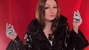 Glamour leather gloves asmr fetish solo with arya grander amateurs