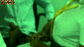 Lucky teacher gets help from two college girls in his office.