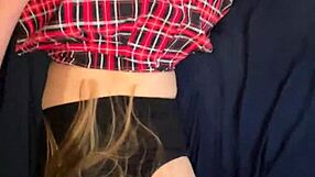 Tasty white-skinned latina with big ass and skirt gets fucked hard in bed!